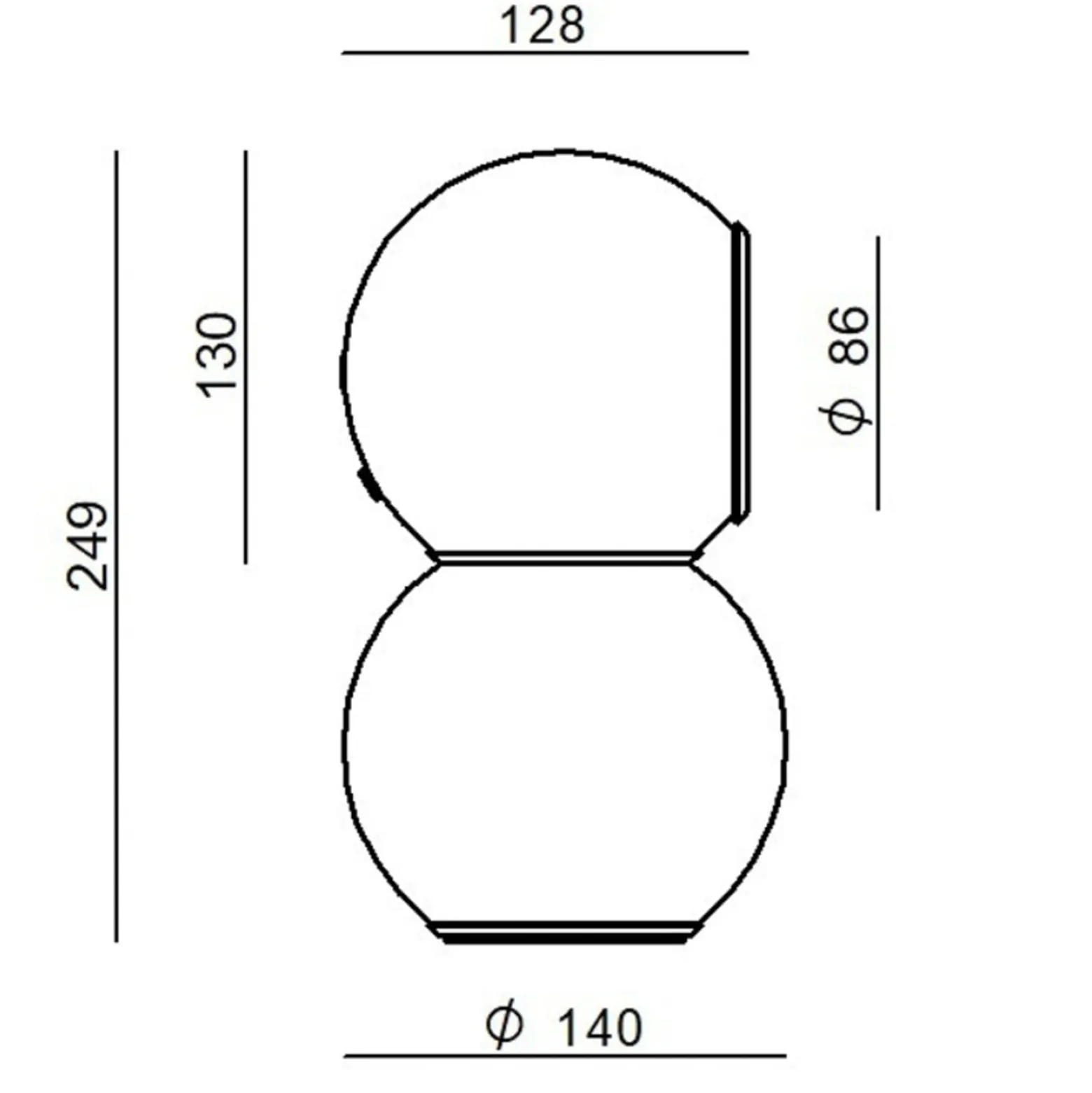 Stilnovo Gravitino LED-Tischlampe, Magnet, schwarz