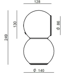 Stilnovo Gravitino LED-Tischlampe mit Magnet gelb