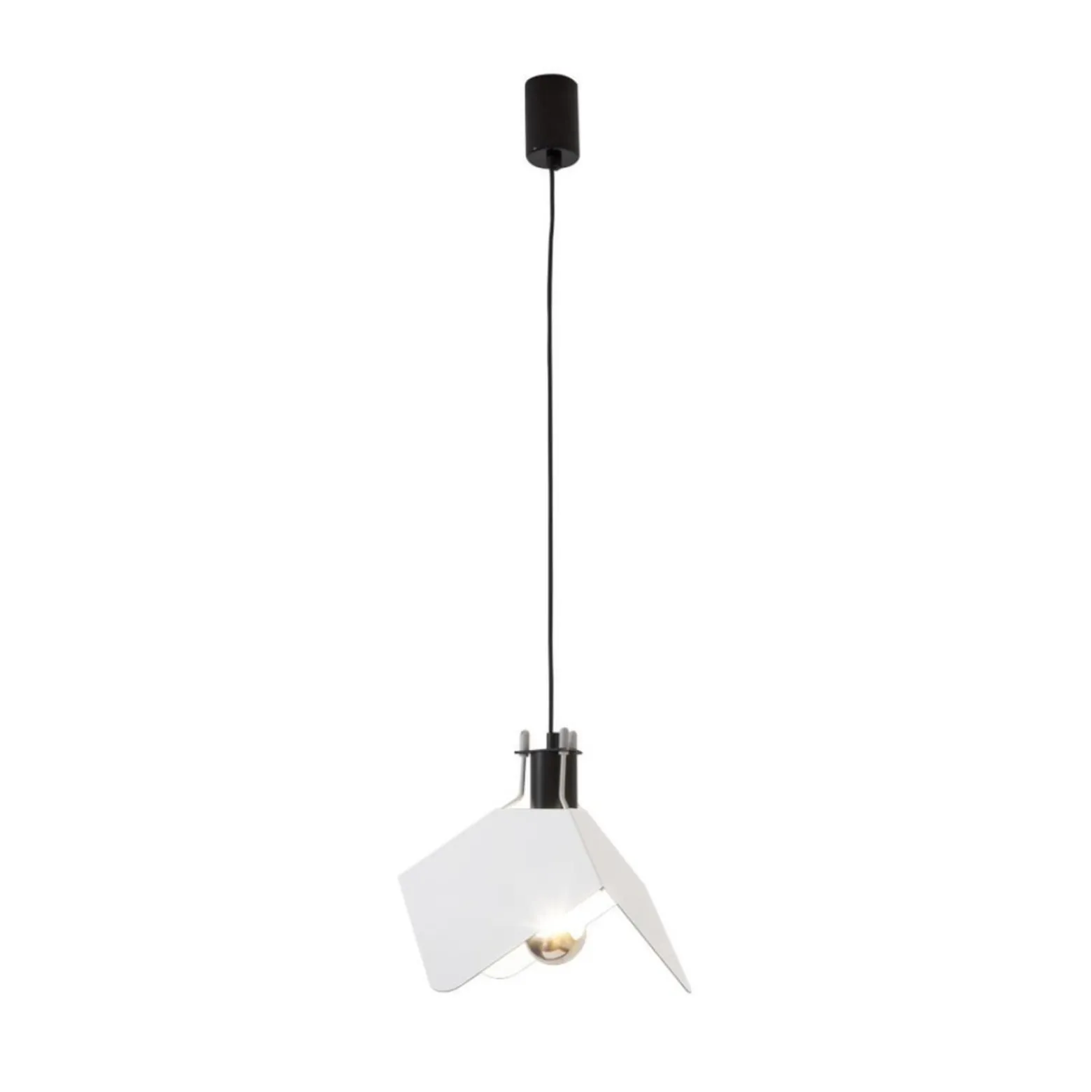 Stilnovo Hängelampe Triedo, weiß, Länge 29 cm, Metall