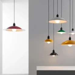Stilnovo Lampiatta LED-Hängelampe, Ø 50cm, koralle