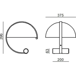 Stilnovo Meta LED-Tischlampe inkl. E27-LED rot