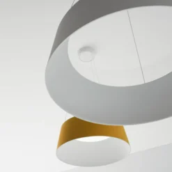 Stilnovo Oxygen LED-Hängeleuchte, gelb, Ø 56 cm