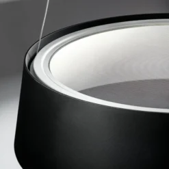 Stilnovo Oxygen LED-Hängeleuchte, schwarz, Ø 56 cm