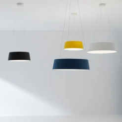 Stilnovo Oxygen LED-Hängeleuchte, schwarz, Ø 56 cm