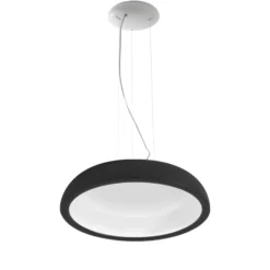 Stilnovo Reflexio LED-Hängeleuchte, Ø46cm, schwarz