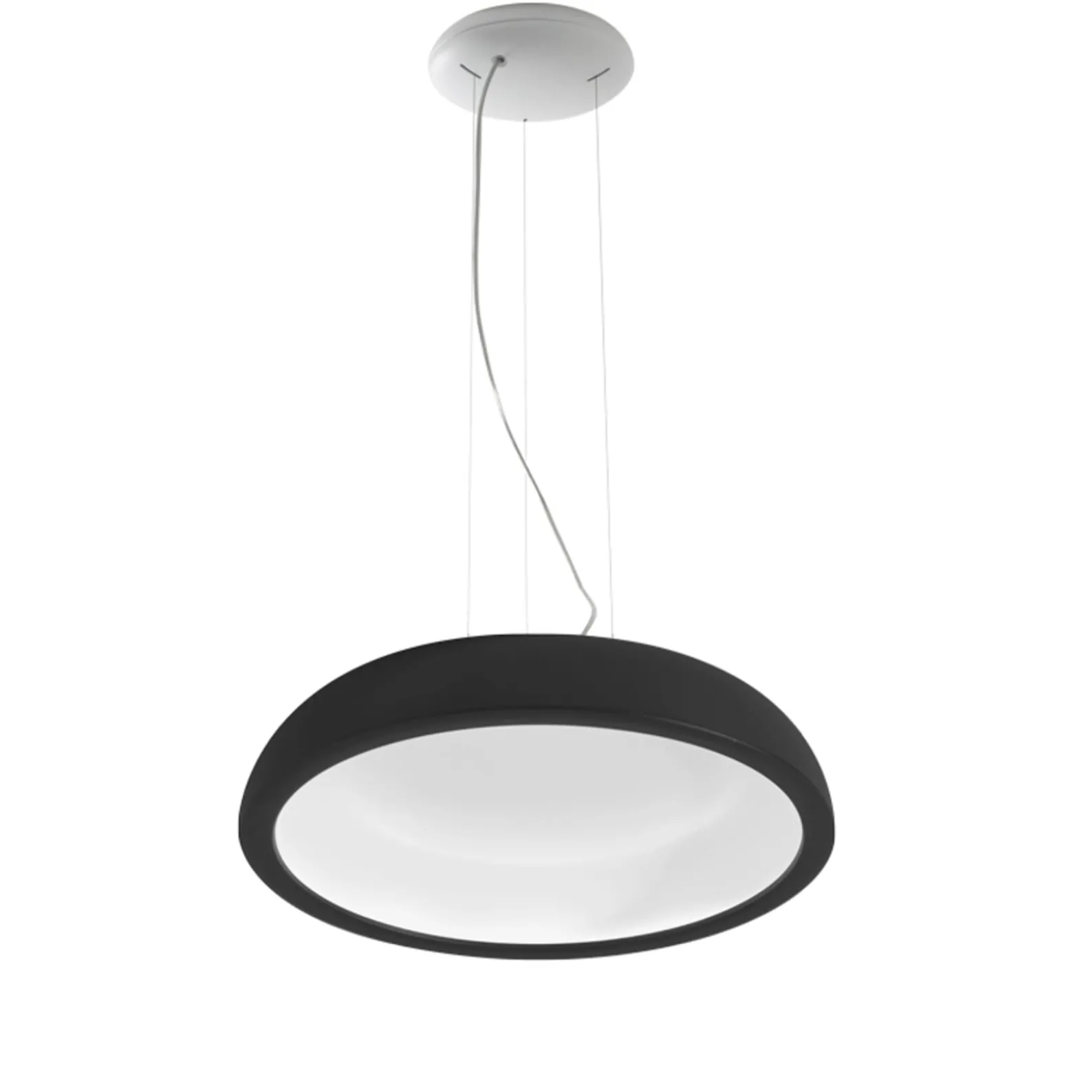 Stilnovo Reflexio LED-Hängeleuchte, Ø46cm, schwarz