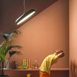 Stilnovo Reflexio LED-Hängeleuchte, Ø46cm, schwarz