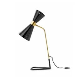 Stilnovo Tischlampe Megafono, schwarz, Höhe 62 cm, Metall