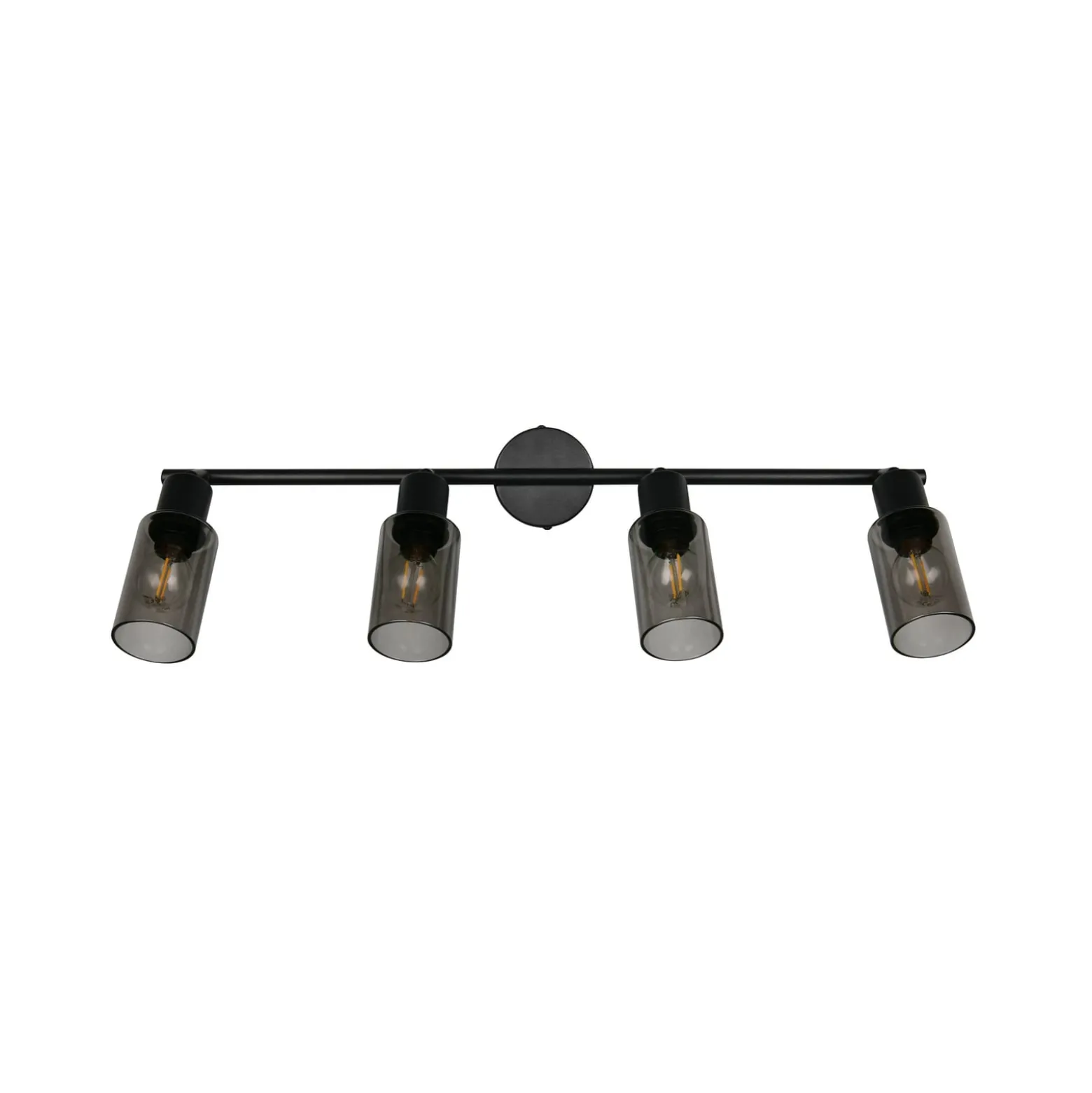 Strahler Mars, Länge 82 cm, schwarz matt, 4-flg., Metall E14