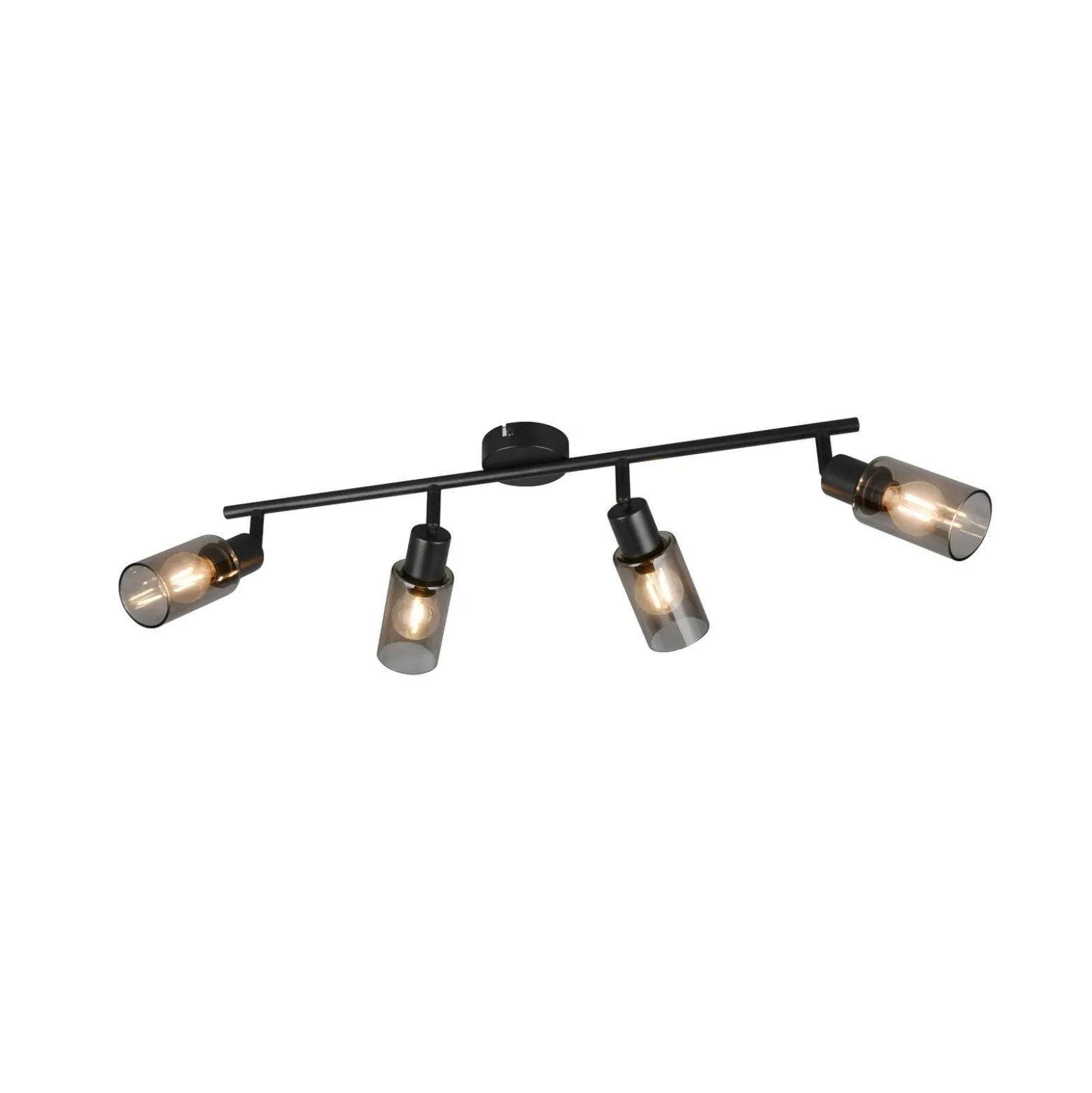 Strahler Mars, Länge 82 cm, schwarz matt, 4-flg., Metall E14