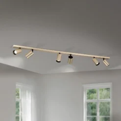 Strahler Sean, 6-flg., goldfarben, Metall, schwenkbar