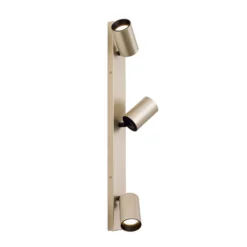 Strahler Sean, 3-flg., goldfarben, Metall, schwenkbar