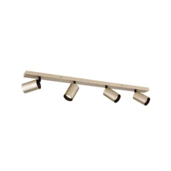 Strahler Sean, 4-flg., goldfarben, Metall, schwenkbar
