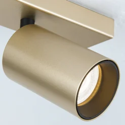 Strahler Sean, 4-flg., goldfarben, Metall, schwenkbar