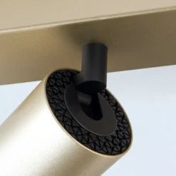 Strahler Sean, 4-flg., goldfarben, Metall, schwenkbar