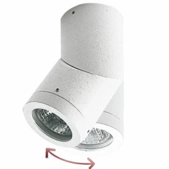 Strahler Soleo, weiß, IP44, schwenkbar, Aluminium