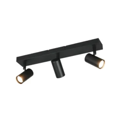 Strahler Taryn, schwarz matt, Länge 45 cm, 3-flg., Mini-GU10