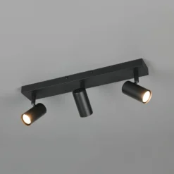 Strahler Taryn, schwarz matt, Länge 45 cm, 3-flg., Mini-GU10