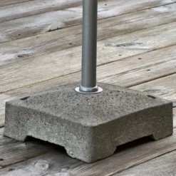Terrassenleuchte Lucca, grau, Höhe 59 cm, Metall, IP44