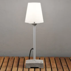 Terrassenleuchte Lucca, grau, Höhe 59 cm, Metall, IP44