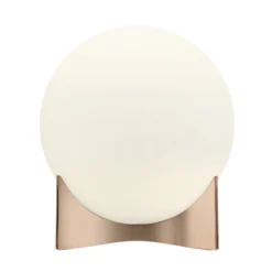 Terzani Tischleuchte Oscar, roségold, Ø 20 cm, Opalglas