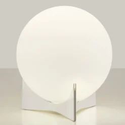 Terzani Tischleuchte Oscar, weiß, Ø 20 cm, Glas