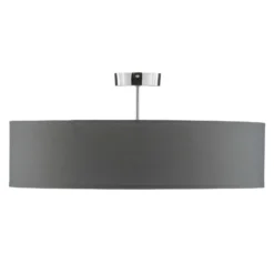 Textil-Deckenlampe Andria, 60 cm, hellgrau