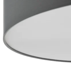 Textil-Deckenlampe Andria, 60 cm, hellgrau