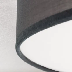 Textil-Deckenleuchte Seda, grau