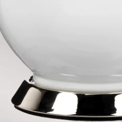 Textil-Tischlampe Isla nickel poliert/türkis