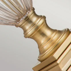 Textil-Tischleuchte Dennison 1 brushed brass