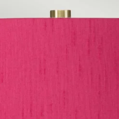 Textil-Tischleuchte Isla messing antik/cranberry