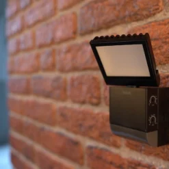 Theben LED-Außenwandleuchte theLeda S8-100, schwarz, Sensor
