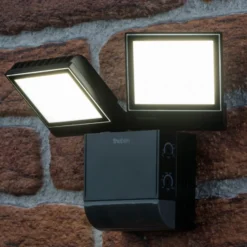 Theben LED-Außenwandleuchte theLeda S17-100, schwarz Sensor