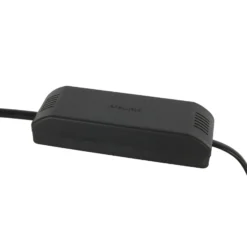 Tischlampe Ancilla, schwarz/rauch, 26 cm, Metall, Glas, E27