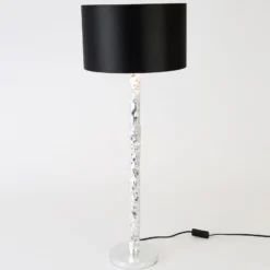 Tischlampe Cancelliere Rotonda schwarz/silber 79cm