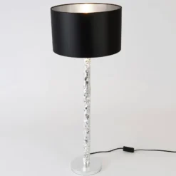 Tischlampe Cancelliere Rotonda schwarz/silber 79cm