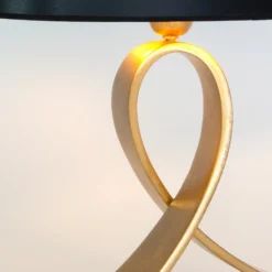 Tischlampe CICLO OVAL, schwarz/gold, 52 cm Metall/Kunststoff