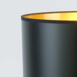 Tischlampe ENZIO, schwarz/gold, Höhe 59 cm Metall/Kunststoff