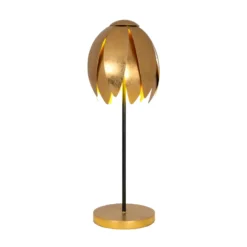 Tischlampe FLORILUME, goldfarben, Höhe 50 cm, Metall, 2 x G9
