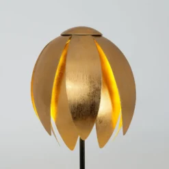 Tischlampe FLORILUME, goldfarben, Höhe 50 cm, Metall, 2 x G9