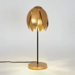 Tischlampe FLORILUME, goldfarben, Höhe 50 cm, Metall, 2 x G9