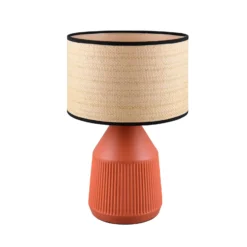 Tischlampe Formentera, terracotta/beige 43 cm Keramik/Papier