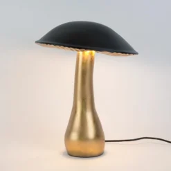 Tischlampe FORTUNELLO, schwarz/gold, Höhe 40 cm, Metall 5xG4