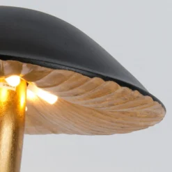 Tischlampe FORTUNELLO, schwarz/gold, Höhe 40 cm, Metall 5xG4