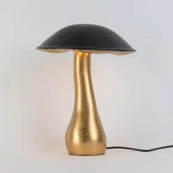 Tischlampe FORTUNELLO, schwarz/gold, Höhe 40 cm, Metall 5xG4