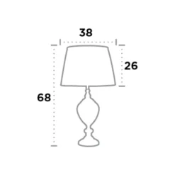 Tischlampe Greyson mit Textilschirm in Braun