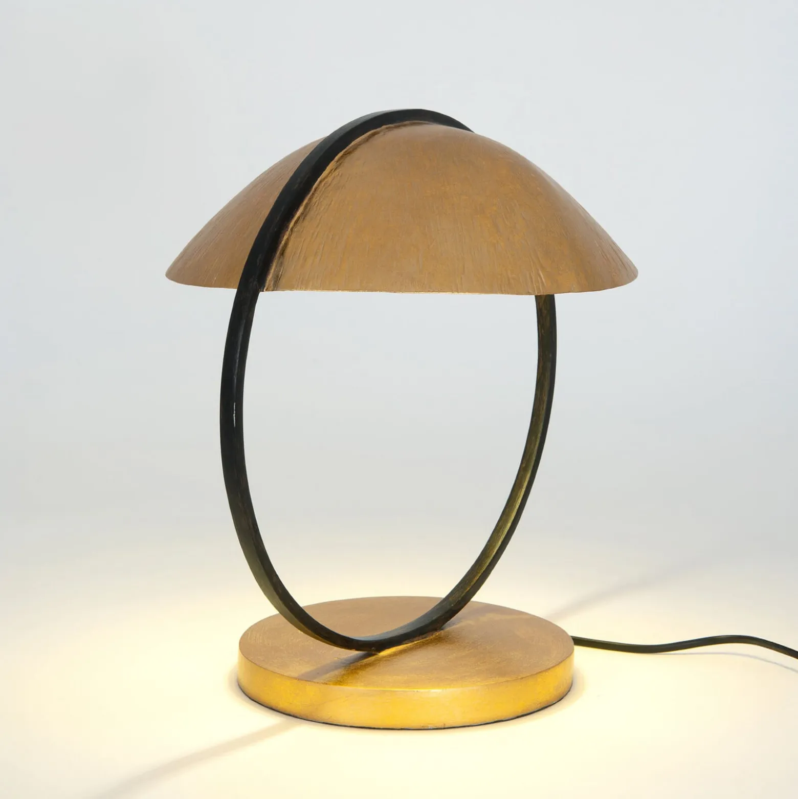 Tischlampe MEZZADORA, gold/schwarz, Höhe 35 cm Metall 2 x G9