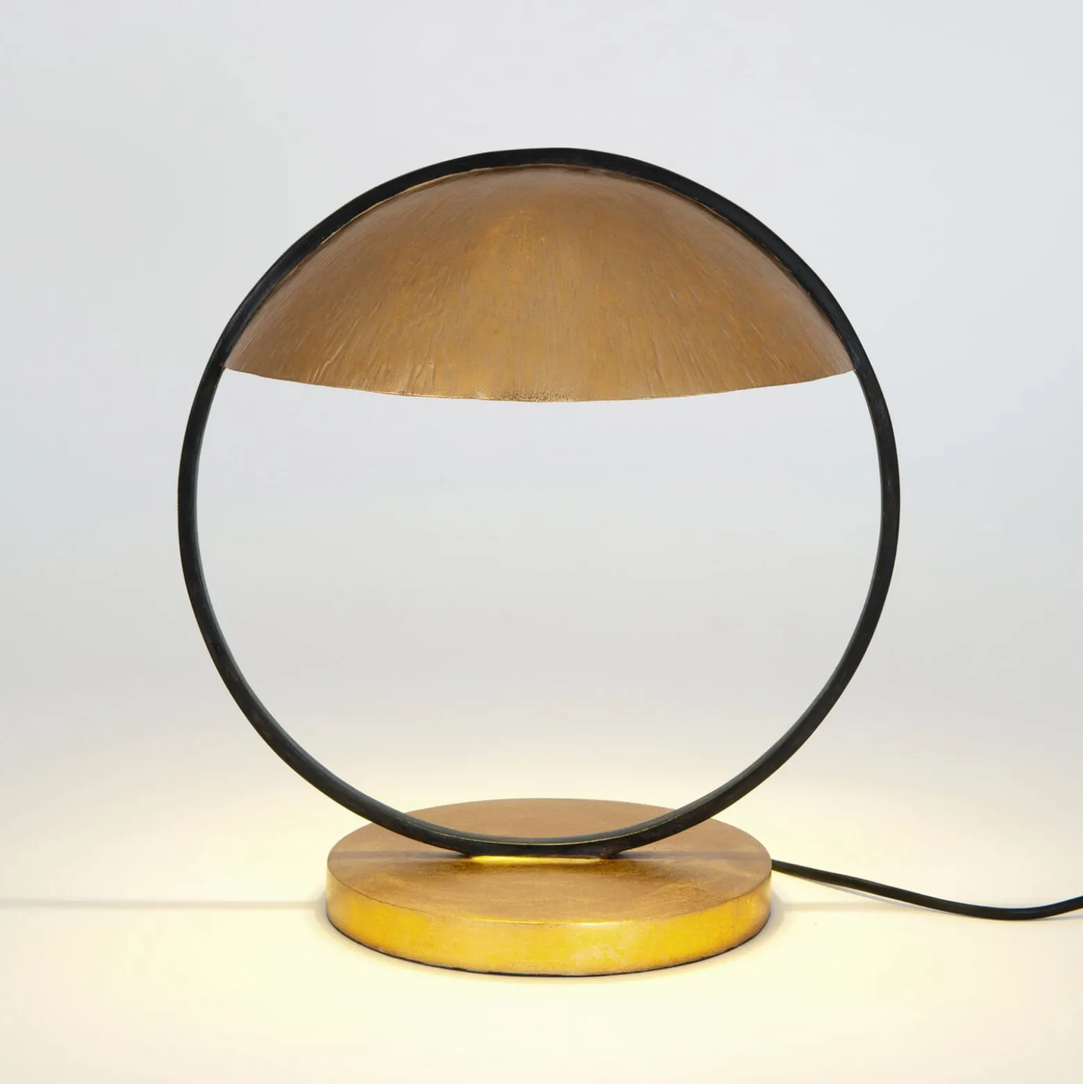 Tischlampe MEZZADORA, gold/schwarz, Höhe 35 cm Metall 2 x G9