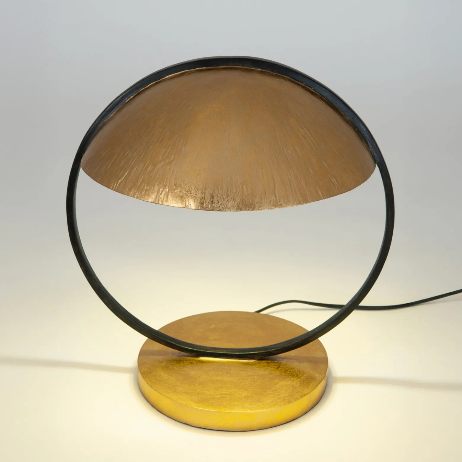 Tischlampe MEZZADORA, gold/schwarz, Höhe 35 cm Metall 2 x G9